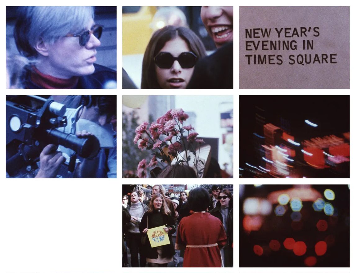 Grid of stills from film “Walden (Diaries, Notes, and Sketches)" by Jonas Mekas (1969). Estate of Jonas Mekas