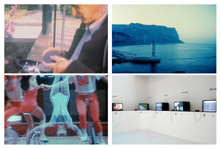 Stills from films by Pip Chodorov and Jonas Mekas