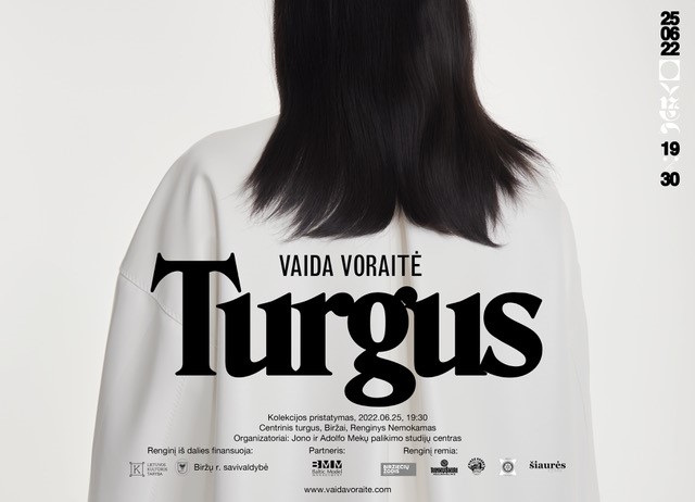 Poster by Lucie de Bréchard of the fashion collection "Turgus" by Vaida Voraitė